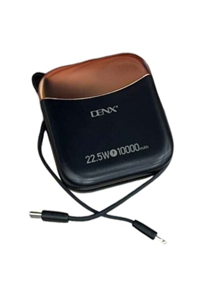 Denx 10000mAh Power Bank with Digital Display & 22.5W Fast Charging (Built-in Lightning & Type-C)