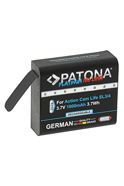 Patona Platinum Battery for Action Cam Life SL4, SL3, 1000 mAh