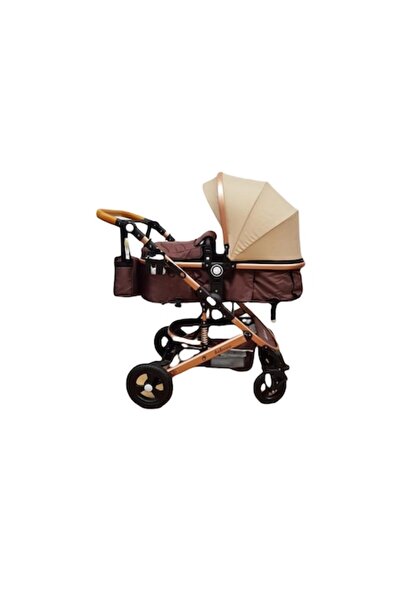 stuffix 2 in 1 stroller, frame suspension, cup holder, bag, compact folding, Belecoo, brown