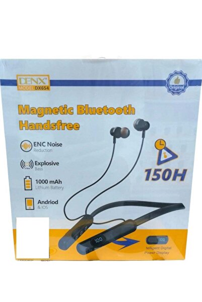 Denx Neckband Bluetooth Headphones with 150 Hours Playtime, ENC X-Bass, Type-C Fast Charging, Foldab