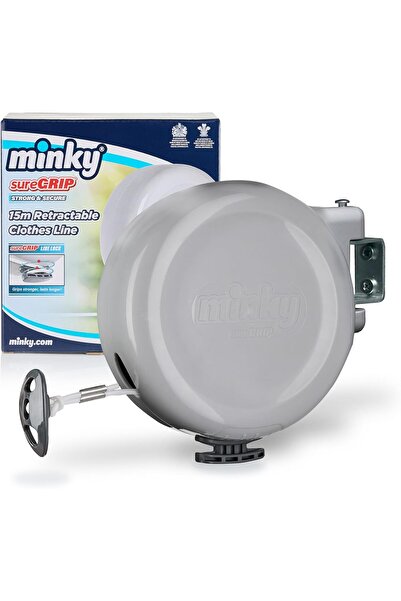 Minky Homecare VT20500103 Outdoor Retractable Clothesline, 49 Feet, Gray