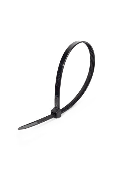 ElectroAZ Σετ 100 πλαστικών κολάρων, 3,6mm x 250mm, μαύρο