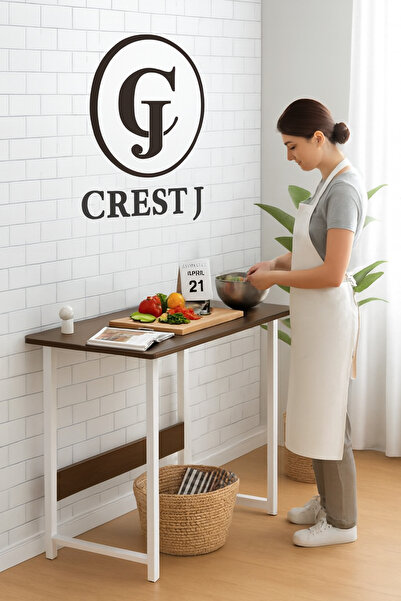 Crestj A multi-purpose table made of high-quality wood, durable, space-saving, suitable for study and home office.