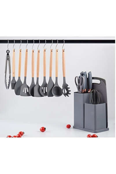 BASE GRI kitchen utensil set 19 pieces food grade silicone heat resistant chopping knives