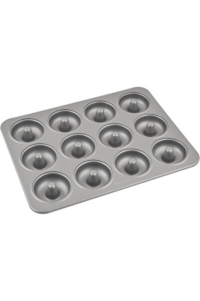 Prestige Mini Donut Pan 12-Cup PR28616, Carbon Steel, Gray