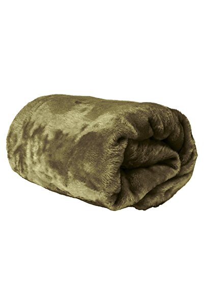 Generic Hotel Linen Club Flannel Wool Single Blanket, 260 g/m², 1.5 × 2 m, Olive