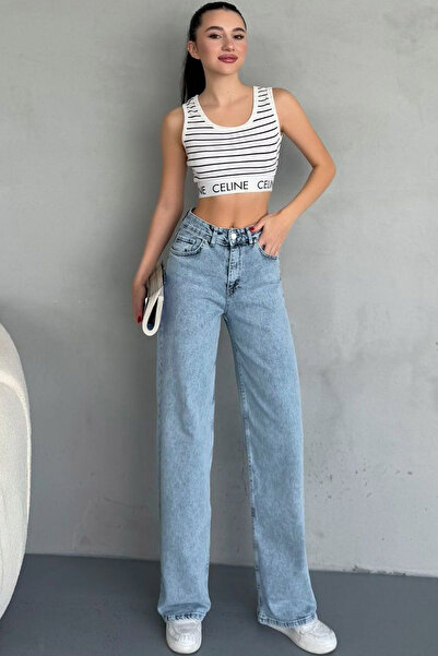 kleshus بنطلون جينز نسائي عالي الخصر من Çnr Miya جديد