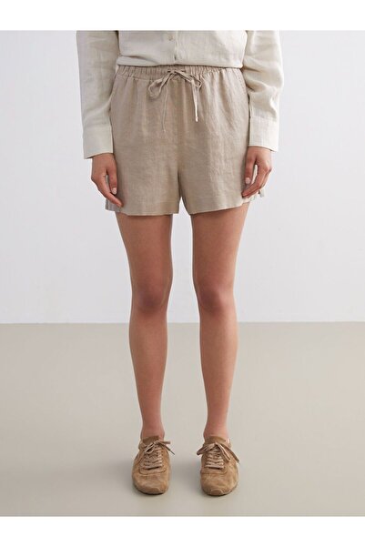 LC Waikiki Lcw Vision Buy Elasticated 100% Linen Women's Shorts