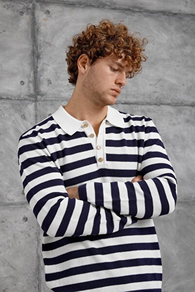 NOMARC Lacivert GST КНОПКА ПОЛО ЯКА ТРИКО