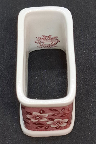 Villeroy & Boch Red Rusticana Napkin Ring, Antique Porcelain 6X2X4 cm