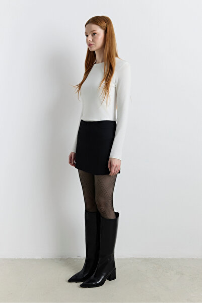 Babushka Black Mini Pocket Shorts Skirt