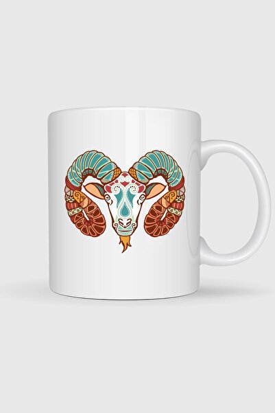 Bahriyeli Collection Aries Zodiac - Astrology Designed Mug Cup
