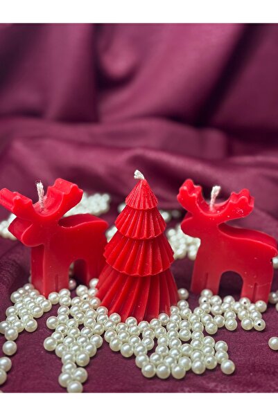 Sirius Hediyelikk Yıl başı Çam ağacı ve Geyik 3lü set