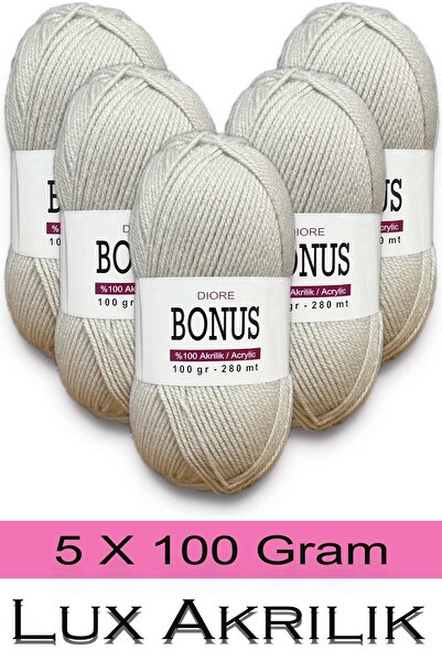 BONUS 5 X 100 Gr Classic Luxury Acrylic Yarn 822