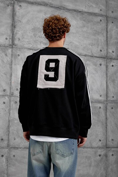 NOMARC ΜΑΥΡΟ ΦΟΡΕΜΑ ΜΕ ΛΕΠΤΟΜΕΡΗ ΛΕΠΤΟΜΕΡΗ ΣΧΕΔΙΑΣΜΟΥ ΝΜΡΚ ΝΟ. 9 ΟΒ oversized