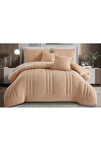 NAJMA Hotel-style winter bed set, 4 pieces, warm velvet faux fur, full filling, size 210*170 cm