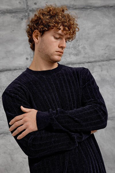 NOMARC Lacivert 251 ВЕЛОСИПЕД YAKA OVERSIZE TRİKO