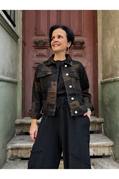 Bohoyasam Unisex Patchwork Jean Ceket – Oversize Vintage Denim, Boho Stil, Renkli Yama Detaylı