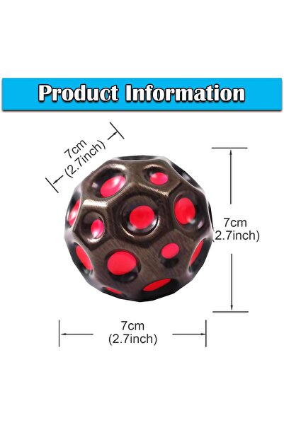 FIVIONT Yüksek Esnek Sıçrama Topu – Moonstone Delikli Meteor Topu – Çocuk ve ...