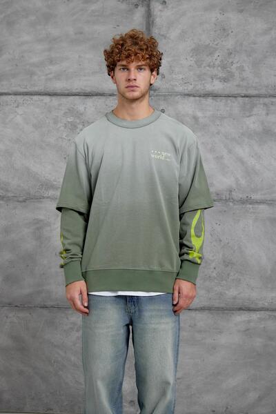 NOMARC ΦΟΥΤΕΡ Ο oversized ΜΕ ΠΡΑΣΙΝΗ ΛΑΜΠΑ ΕΚΤΥΠΩΣΗ