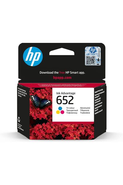 HP 652 Ink Advantage Cartridge, Tri-Color (F6V24AE)