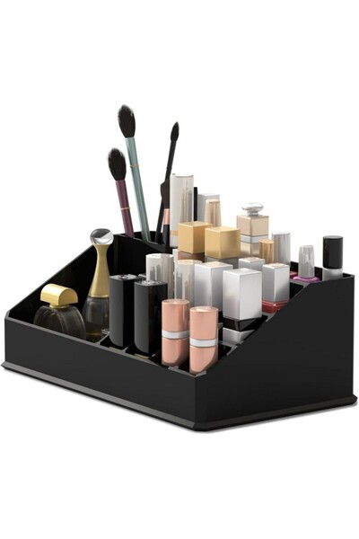 Readaeer Makeup organizer, 16 compartments, black,