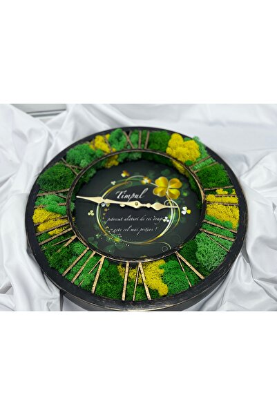 OEM Clock decorated with lichens, size 40cm
