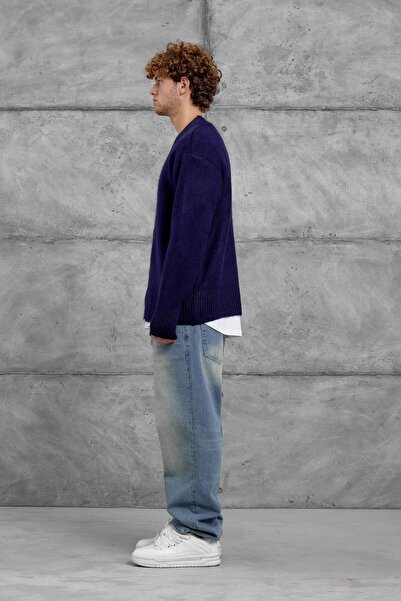 NOMARC Синій MRK В'ЯЗАНИЙ СВІТЕР