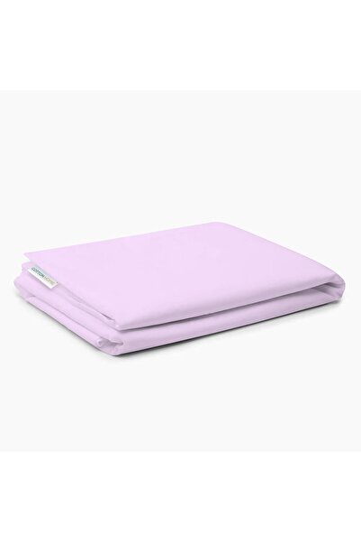 COTTON HOME Flat Bed Sheet, Single, Light Purple (240x260 cm)