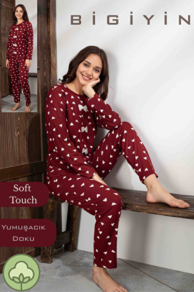 bigiyin Soft Fabric Women's Pajama Set Mother Daughter Matching Pajama Set