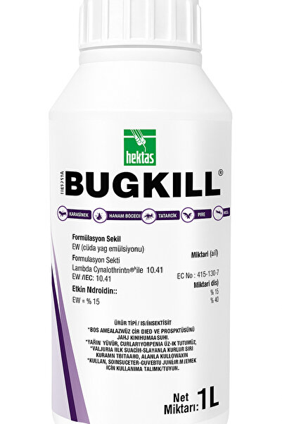 HEKTAŞ Bugkill 1 Litre Böcek İlacı | Sivrisinek, Karasinek, Tatarcık, Hamam B...