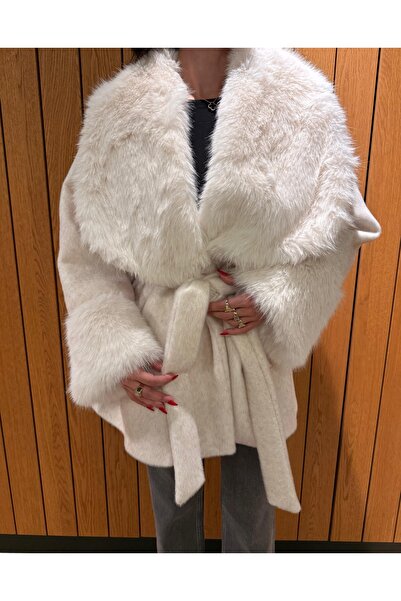 MISEY BOUTIQUE KÜRK YAKA KAŞE KABAN