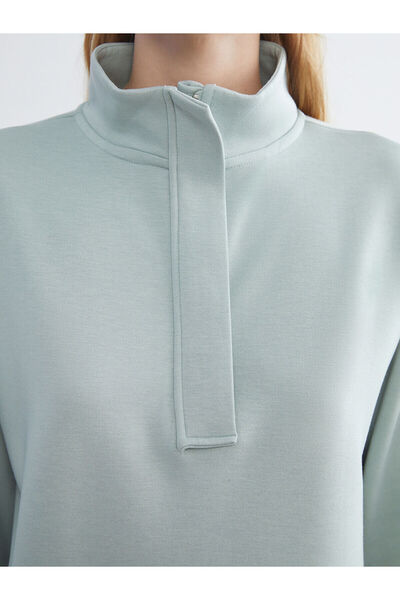 LC Waikiki Women's Stand Collar Sweatshirt Tunic