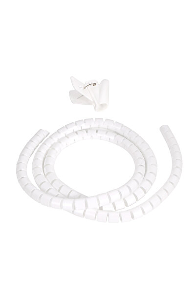 Lawazim Cable Sleeve 1.5 m×22 mm White - Flexible Wire Organizer for Home and Office