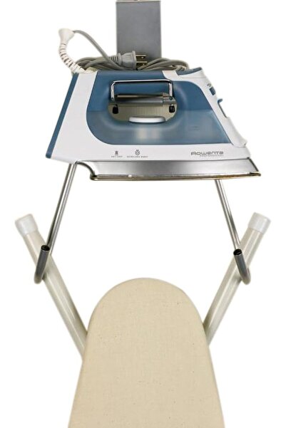 Generic Door-mounted ironing board holder - House Hold Essentials, metal, silver