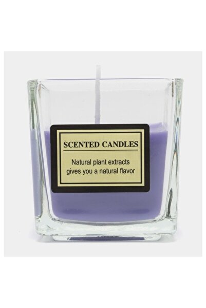 Flippy Scented Candle in Transparent Glass, Lavender, 4.8 x 5.4 x 5.5 cm, Purple