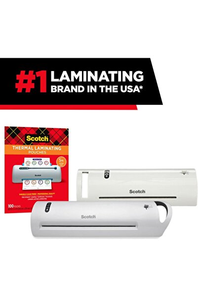 Scotch Thermal Laminating Pouches, 100-Pack, 8.9 x 11.4 Inches (Letter Size) (TP3854-100)