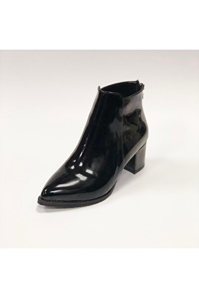 Hg Ayakkabı Melanie Black Patent Leather 5 cm Heel Shoes