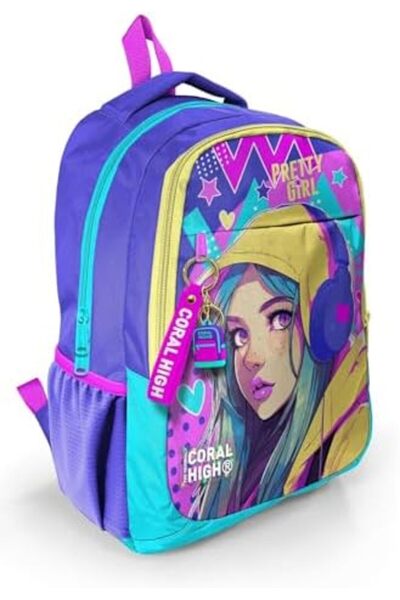 Yıldızan Tree_ Lavender Turquoise Girl with Headphones Elementary School Midd...