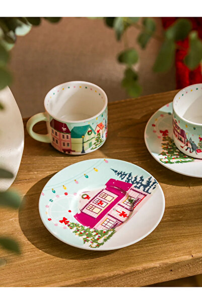 LC Waikiki Lcw Home Mixed Christmas Themed Coffee Cup Set for 2 People 115 ml