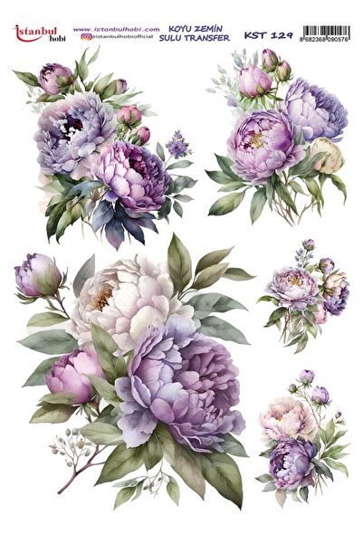 İstanbul Hobi Dark Background Water Transfer Paper 25X35Cm Kst-129