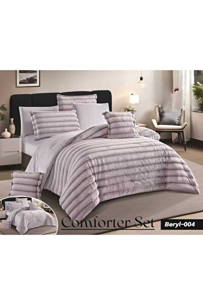 ALMIAAD Perley Double Winter Bedding Set, Soft and Warm Rabbit Fur, Fully Filled, For Luxury Guests Only, Duvet Size 250*230 cm