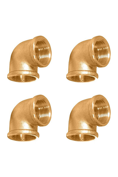 Altınyapı Hobi Market Sari Brass Elbow 1/4 (Quadruple)