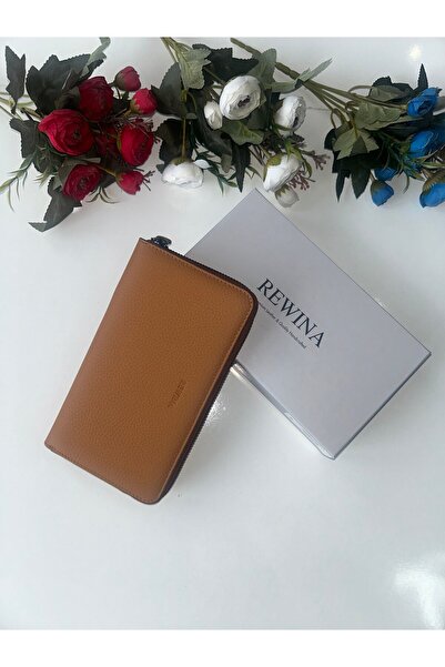 9744 HAKİKİ DERİ FERMUARLI PORTFÖY CÜZDAN TABA RENK