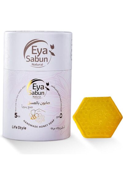 EYA CLEAN صابون العسل الطبيعي المصنوع يدويًا من Eyaclean، عبوة من 5 قطع