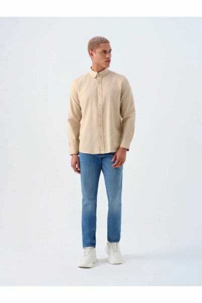 Loft Ανδρικό πουκάμισο Regular Fit Beige LF2037403