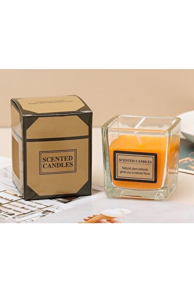 Flippy Scented Candle Flippy, Transparent Glass, with Essential Oil, 4.8 x 5.4 x 5.5 cm, Orange Scent, Oran