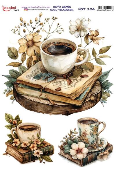 İstanbul Hobi Dark Background Water Transfer Paper 25X35Cm Kst-196