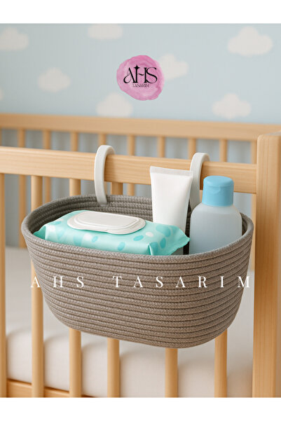 Ahs Tasarım Natural Wicker Hanging Basket – Bathroom & Kitchen Wall and Honeycomb Towel Rack Top Organizer