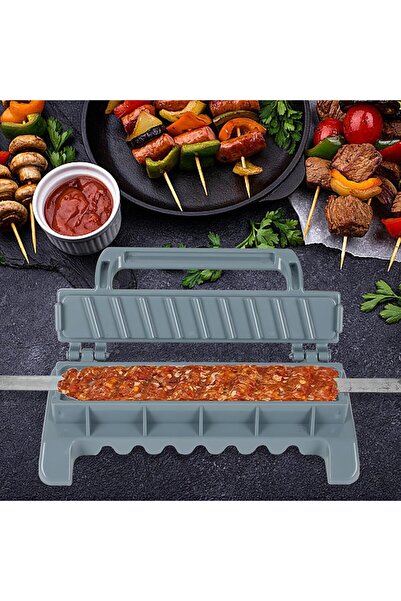 Flippy Meat Press, Flippy, for Kebab, with Handle, made of ABS, 29 x 7.5 x 2.6 cm, Grey